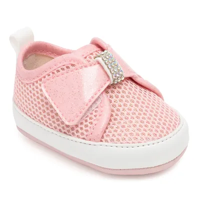 Tênis Infantil Pimpolho Com Velcro E Strass